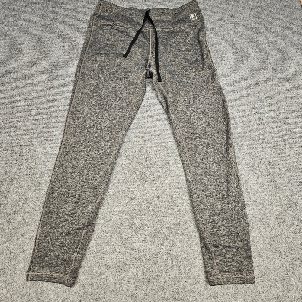 Fila Sport Leggings Womens Medium Gray Heathered Fleece Lined Yoga Athleisure